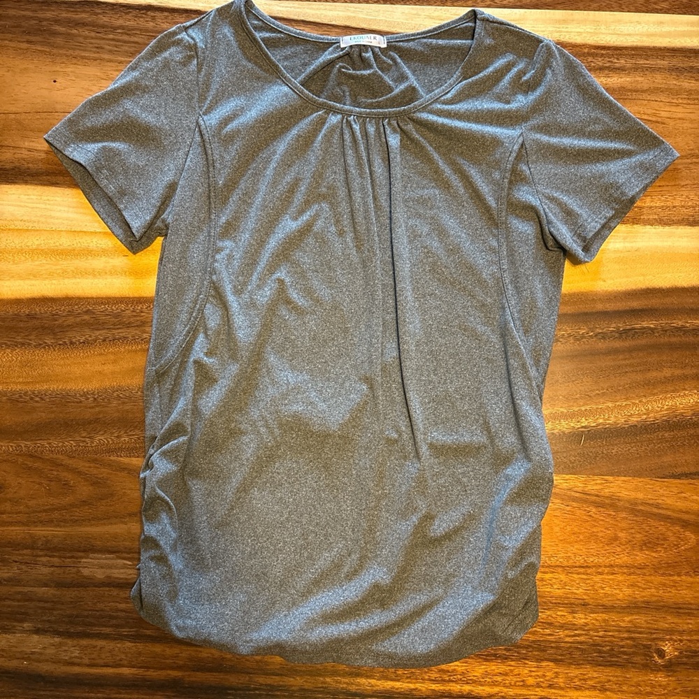 Gray Women's Maternity Nursing Top